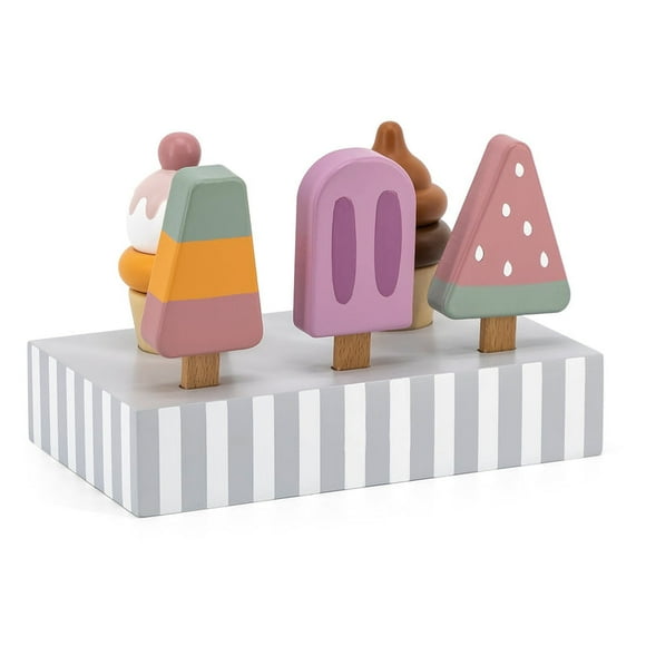Set De Helados De Madera