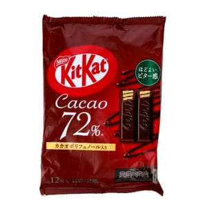 Kenko Foods - Chocolates Mini Kit Kat 72% Cacao Nestle Japón 170 Gr 12 Unid. Cafe