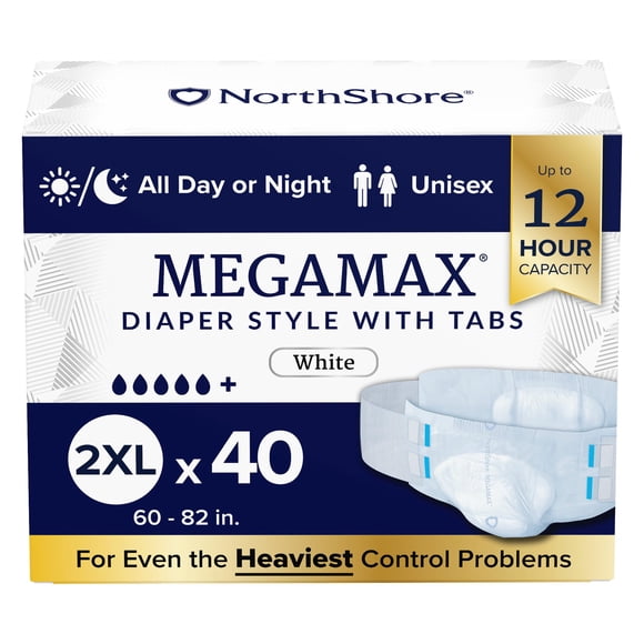 Pañales para Adultos NorthShore MegaMax 2XL 40 Unidades 152-208 cm