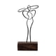 thumbnail image 5 of Escultura De Mujer Figura De Línea De Metal Con Sombrero Para Estante Decoración Del Hogar Negro, 5 of 5