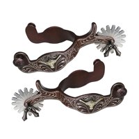 Magideal - Espuelas , 1 Par De Espuelas De Vaquero Occidental De Material Acero Inoxidable, Espuelas Exquisitas, Accesorios De Equipo Ecuestre , Color Marrón