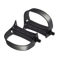 Ioensy - Pedales De Bicicleta Estática Con Correas Pedal De Plataforma Antideslizante De 9/16'' O 1/2'' Husillo Corto De 14 Mm