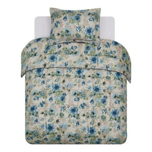 Plumón Estampado Matiz 2 Plazas Classic Celeste.