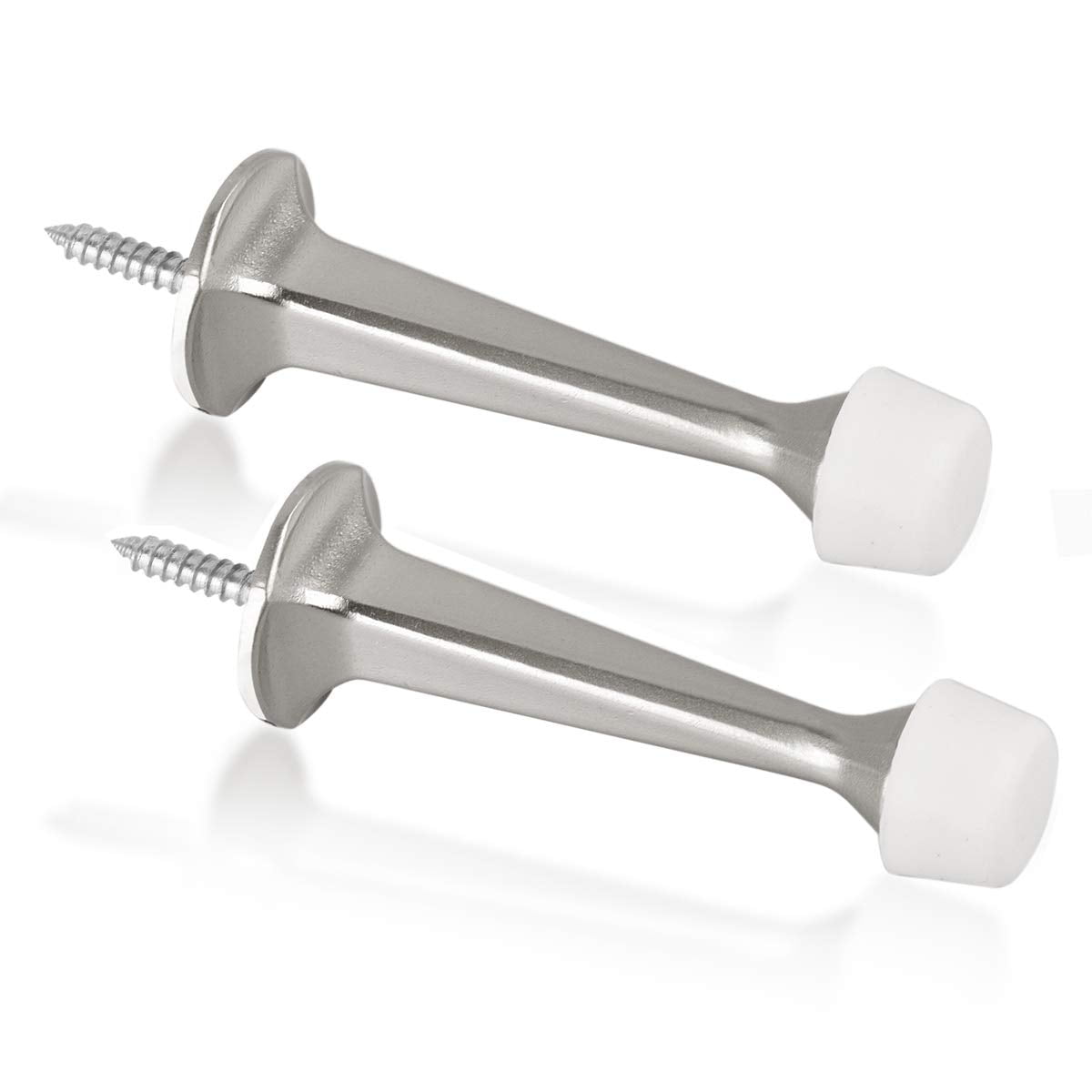 Topes De Puerta Kovosch Solid Rigid, Paquete De 2 Con Protector De Pared