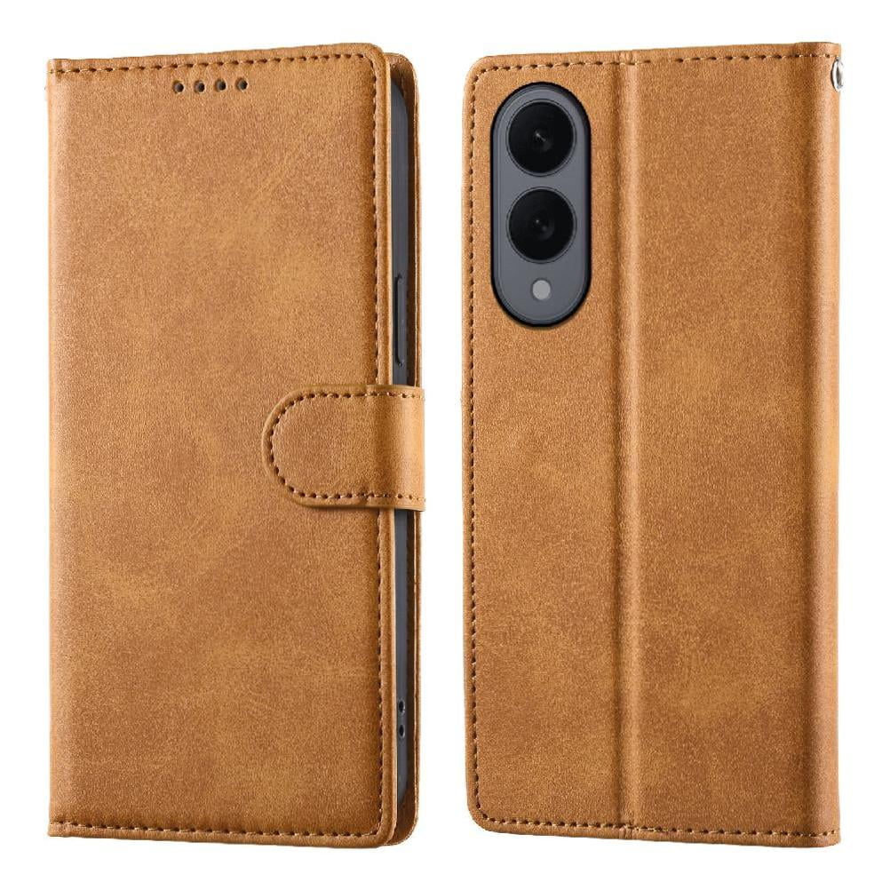Foxdock - Funda Tipo Billetera Para Samsung Galaxy S25 Edge Cover 2 En 1 Desmontable Con Ranuras Para Tarjetas Y Ventana De Foto, Soporte Y Correa De Muñeca Rosa