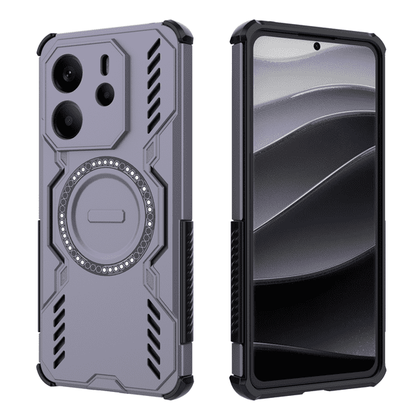 Funda FOXDOCK para Xiaomi Redmi Note 14 4G , magnética, resistente a golpes, con soporte, unisex, carga inalámbrica