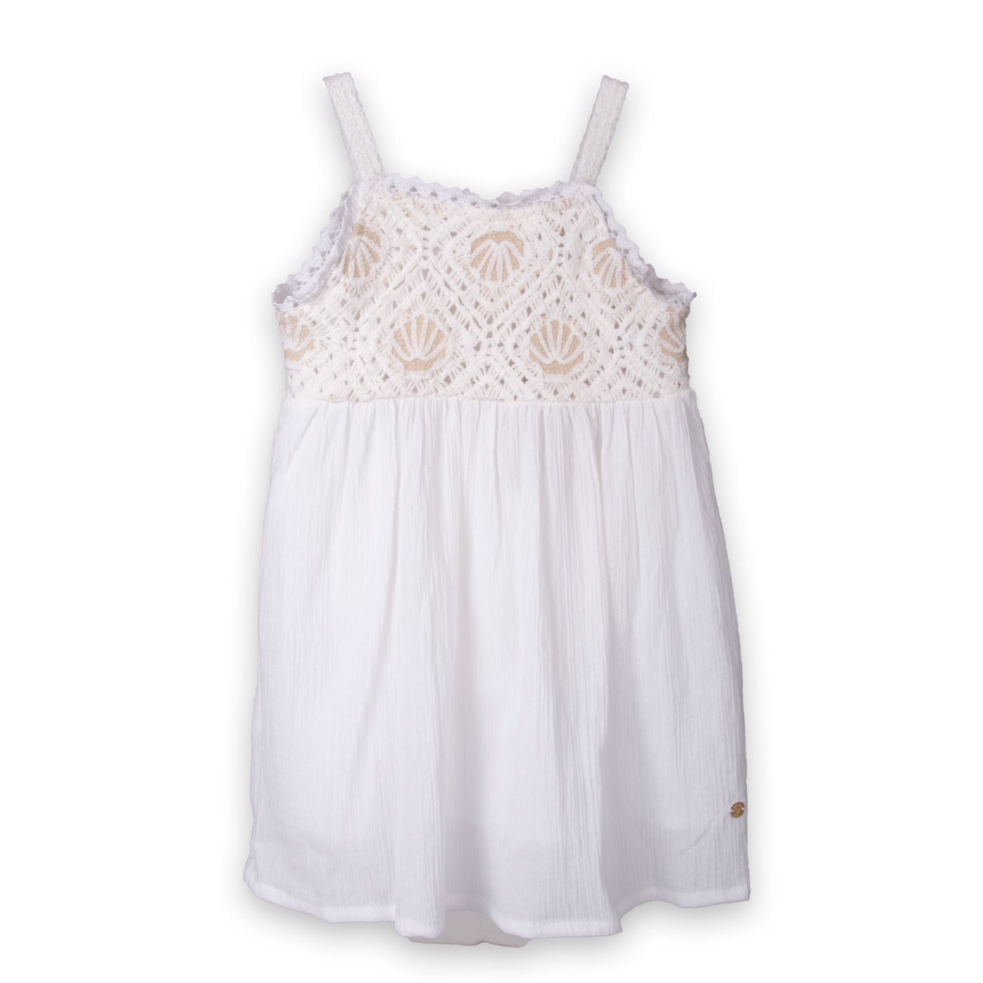 Vestido Bebe Niña Blanco Pillin