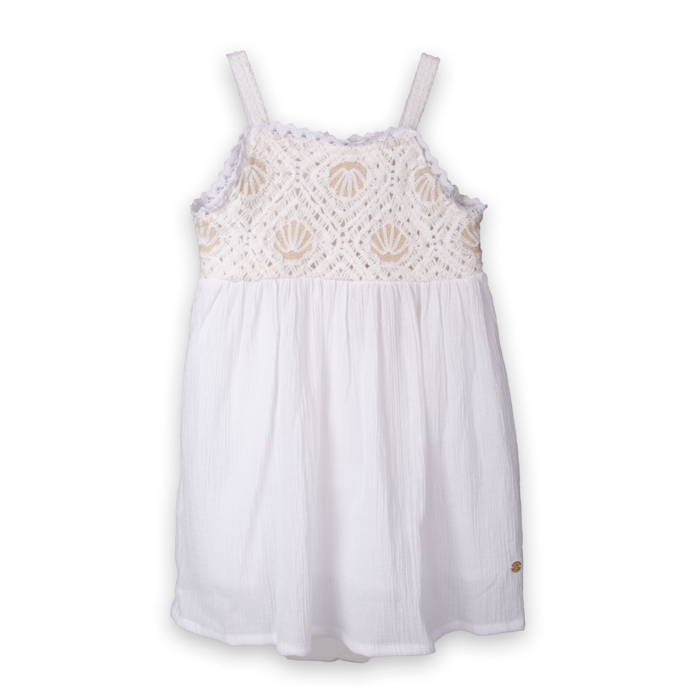 Vestido Bebe Niña Blanco Pillin