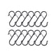 thumbnail image 3 of 12 Ganchos De Metal En Forma De S De 3,6 Pulgadas, Ganchos Para Estante De Ollas De Cocina, Sombreros, Utensilios De Cocina, Color Negro, 3 of 5