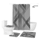 thumbnail image 2 of Set Juego De Baño Con Cortina Cubre Inodoro 4 Piezas, 2 of 5