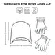 thumbnail image 2 of Set de gorro de invierno y guantes para niños Nintendo Super Mario de 4 a 7 años, 2 of 3