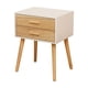 thumbnail image 1 of Velador Dormitorio Alba 2 Cajones Blanco Madera, 1 of 3