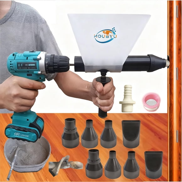 Pistola de lechada HOUBYU 25 cm con 9 boquillas