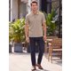 thumbnail image 2 of INSPIRE CHIC Camisa Polo de Punto para Hombre de Manga Corta con Cuello de Cuadros para Golf XXL Caqui, 2 of 5