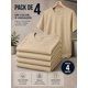 thumbnail image 3 of Pack 4 Poleras Basicas Cuello Redondo 100% Algodon 200g Beige M Lisa, 3 of 3