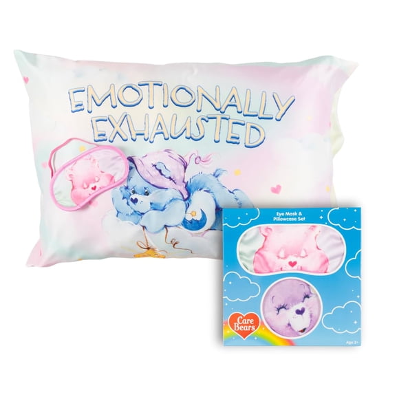 Set de funda de almohada y máscara para ojos Care Bears Classic Retro Beauty