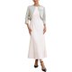 thumbnail image 2 of INSPIRE CHIC Bolero Formal para Mujer para Vestidos de Noche Mangas Medias Abierto al Frente Chaquetas de Cóctel 2XL Gris Claro, 2 of 5