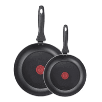 Genérico - Set De 2 Sartenes Easy Cook Tefal, 24 Cm Y 30 Cm, Aluminio, Negro