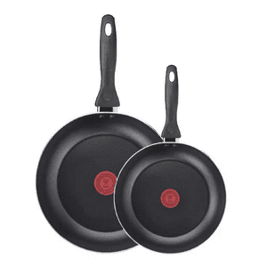 Genérico - Set De 2 Sartenes Easy Cook Tefal, 24 Cm Y 30 Cm, Aluminio, Negro