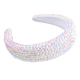 thumbnail image 1 of Diadema ancha con cristales brillantes acolchados y diamantes de imitación para mujer, accesorio para el cabello para fiestas, 1 of 5