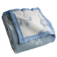 Andes - Frazada 25% Lana Rama Celeste 2 Plazas