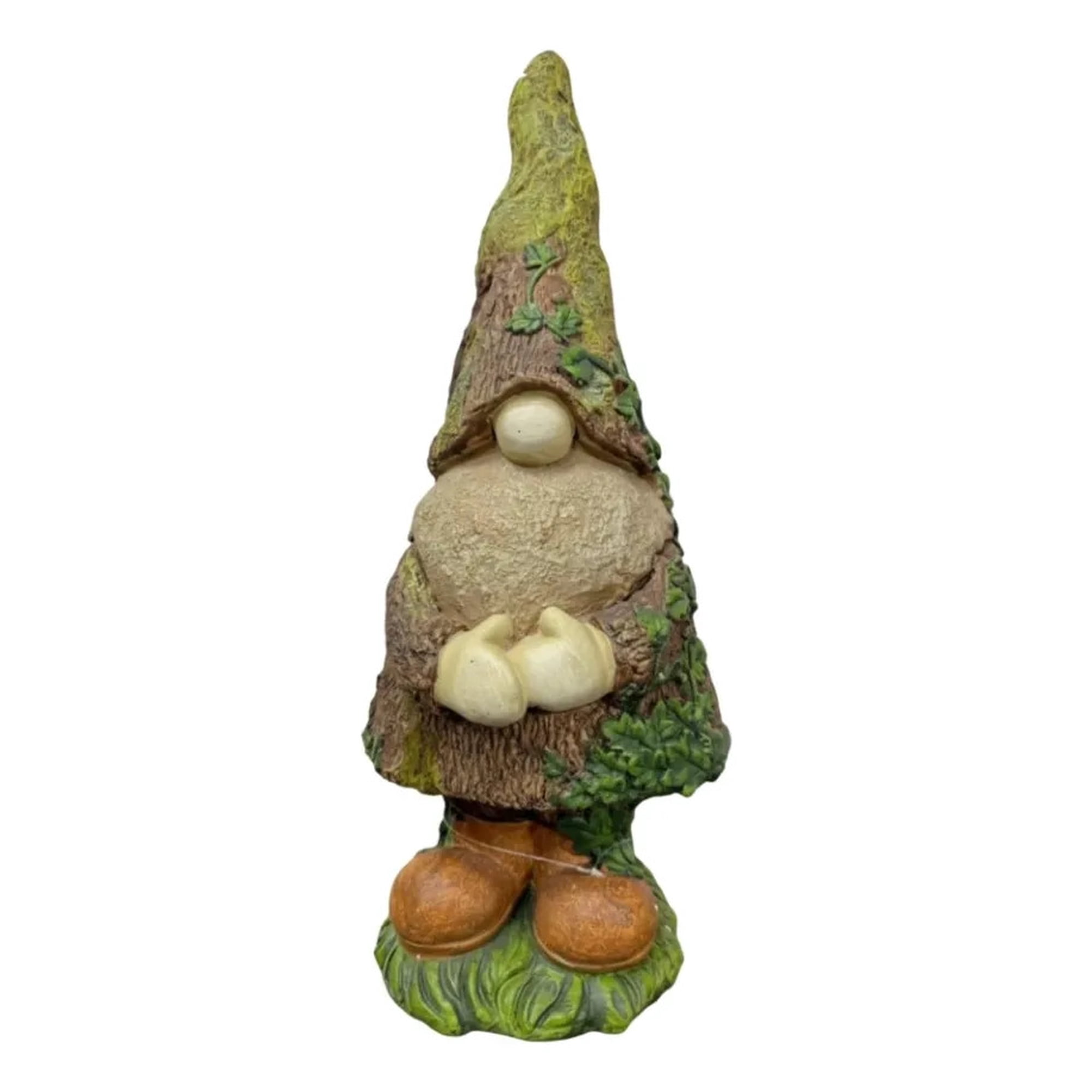 Genérico - Figura Decorativa Gnomo Jardín Adorno Estilo Tronco Jhn