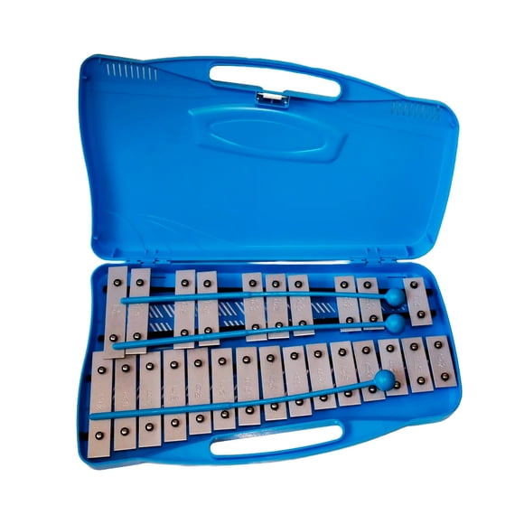 Metalófono Cromático 25 Tonos Azul All25W + Baqueta Adicional