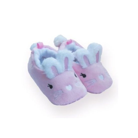 Pantuflas Conejo Rosado Talla 18-24M