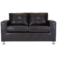 Muebles América - Sofá George 2 Cuerpos Café Moro