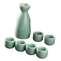 Bothyi - Juego De Sake De Cerámica, Adorno De Regalo, Bebida De Sake Para Fiesta De Té, Armario, Restaurante, Verde