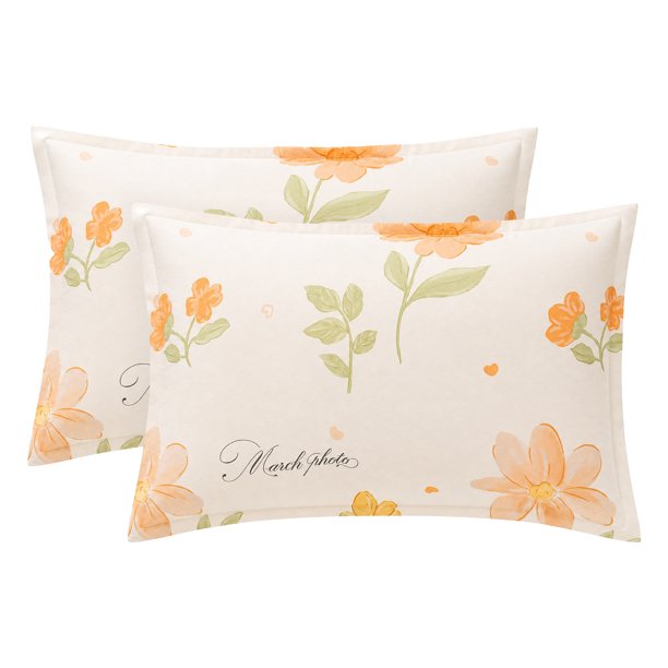 REGALWOVEN Paquete de 2 Fundas de Almohada de Algodón, Fundas de Almohada Suaves con Cierre de Sobre, Unisex, Resistentes a las Arrugas y Duraderas, Color C Queen