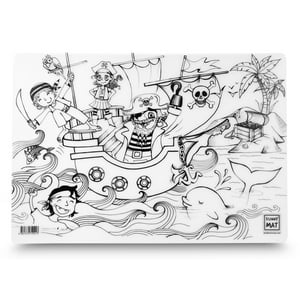 Funny Mat - Tapete Reutilizable Para Colorear Piratas +3 Años ¡Nuevo En Chile!