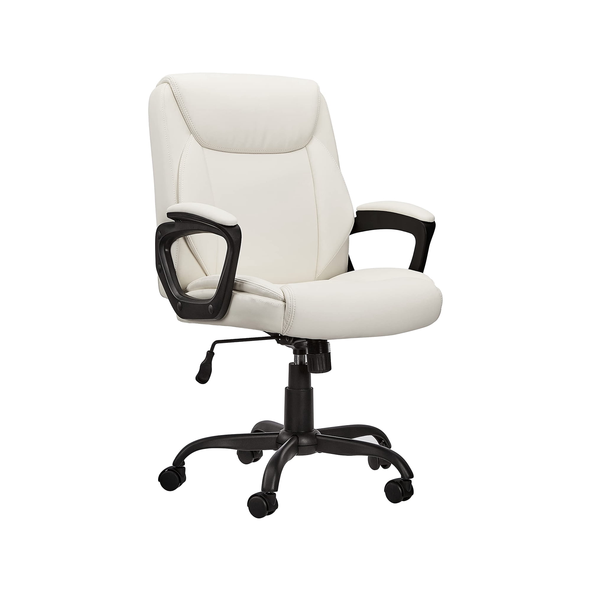 Amazon Basics - Silla De Oficina Amazonbasics Classic Puresoft Acolchada En Poliuretano Crema
