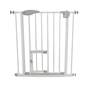 Bebesit - Reja De Seguridad Bebe Puerta Mascota Doble Seguro 75-82 Cm