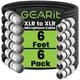 thumbnail image 1 of Cables XLR GearIt para micrófono macho a hembra, 3 pines, 2 m, 6 unidades, 1 of 9