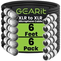 Cables Xlr Gearit Para Micrófono Macho A Hembra, 3 Pines, 2 M, 6 Unidades