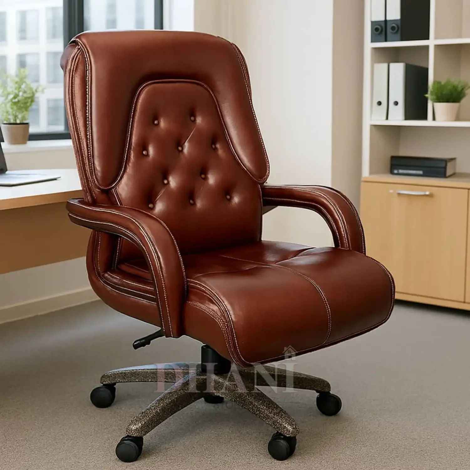 Genérico - Silla De Escritorio Gerencial Capitoné Ergonómica Ejecutiva Premium Para Oficina Y Home Office