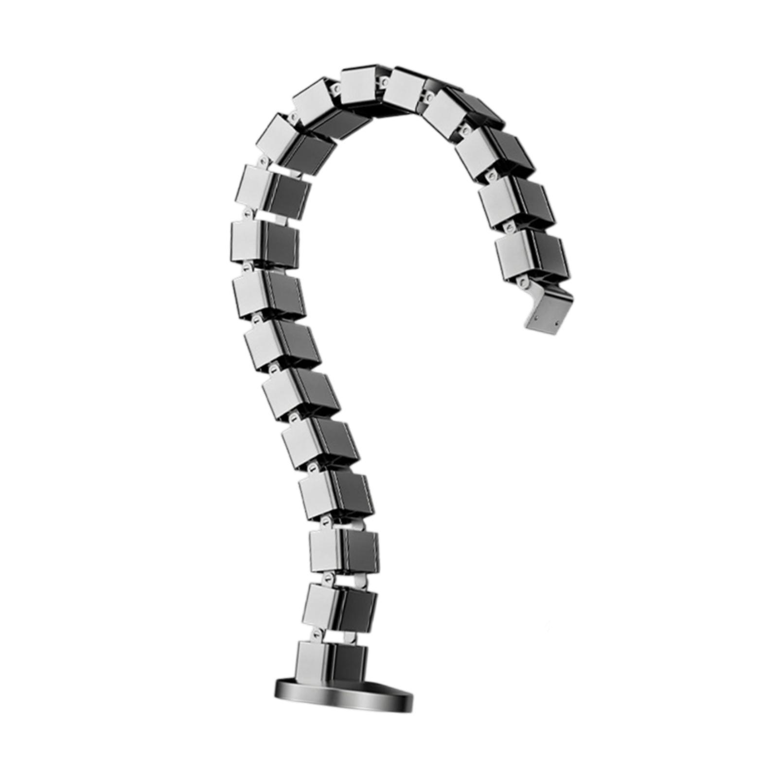 Magideal - Kit De Gestión De Cables Vertebrae, Tubo Flexible Para Cables Debajo Del Escritorio, Ahorra Espacio, Canal Para De Escritorio, Para Sala De Reuniones, Plata