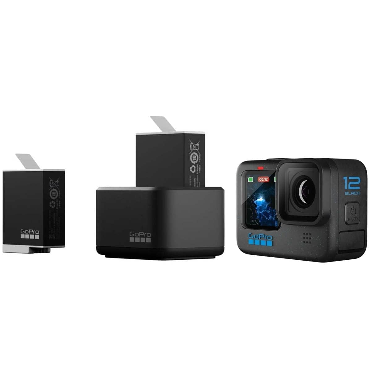 Cargador De Batería Dual Gopro Con 2 Baterías Enduro De 1720 Mah
