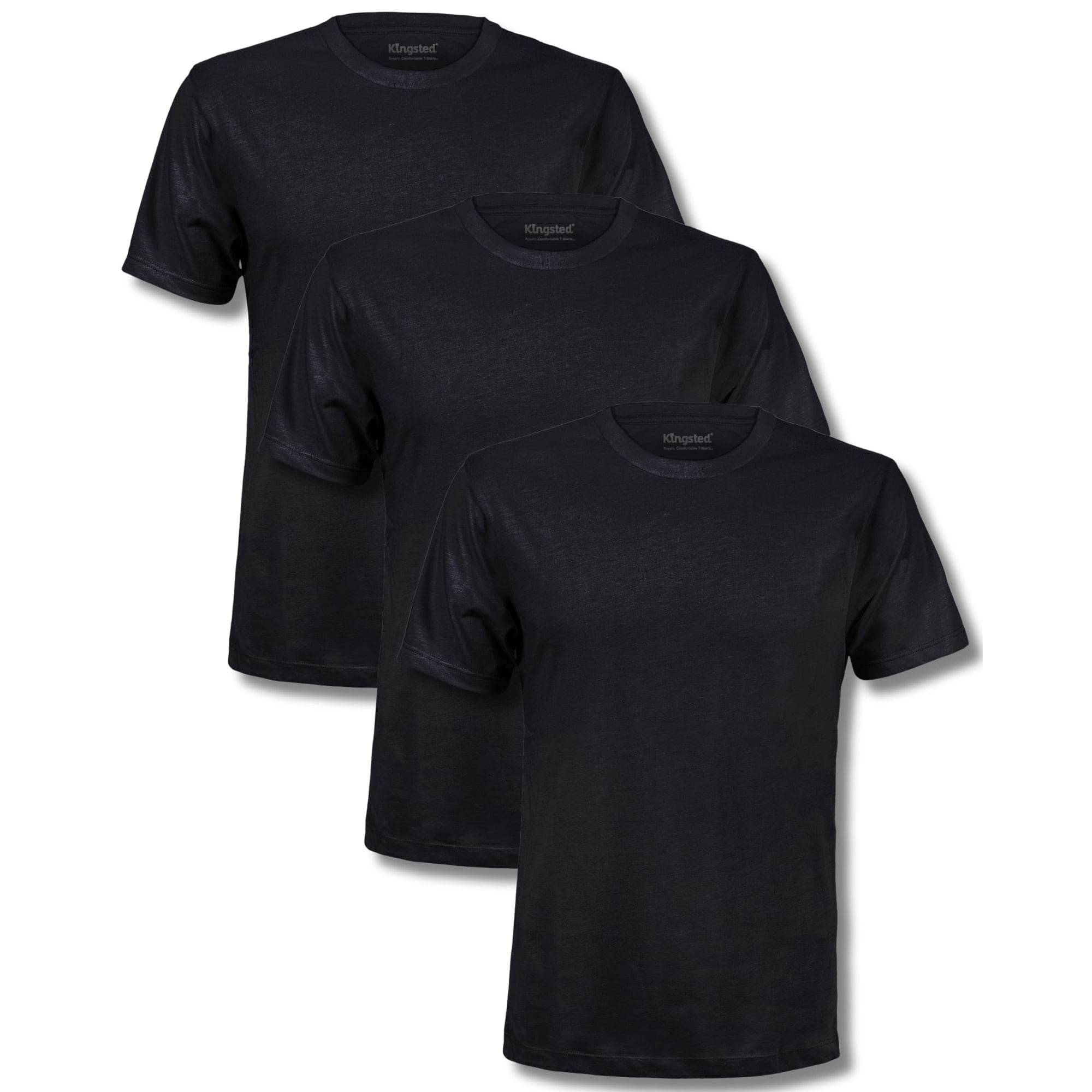 Kingsted - Camiseta Black Para Hombre De Algodón Muy Cómoda (paquete De 3)