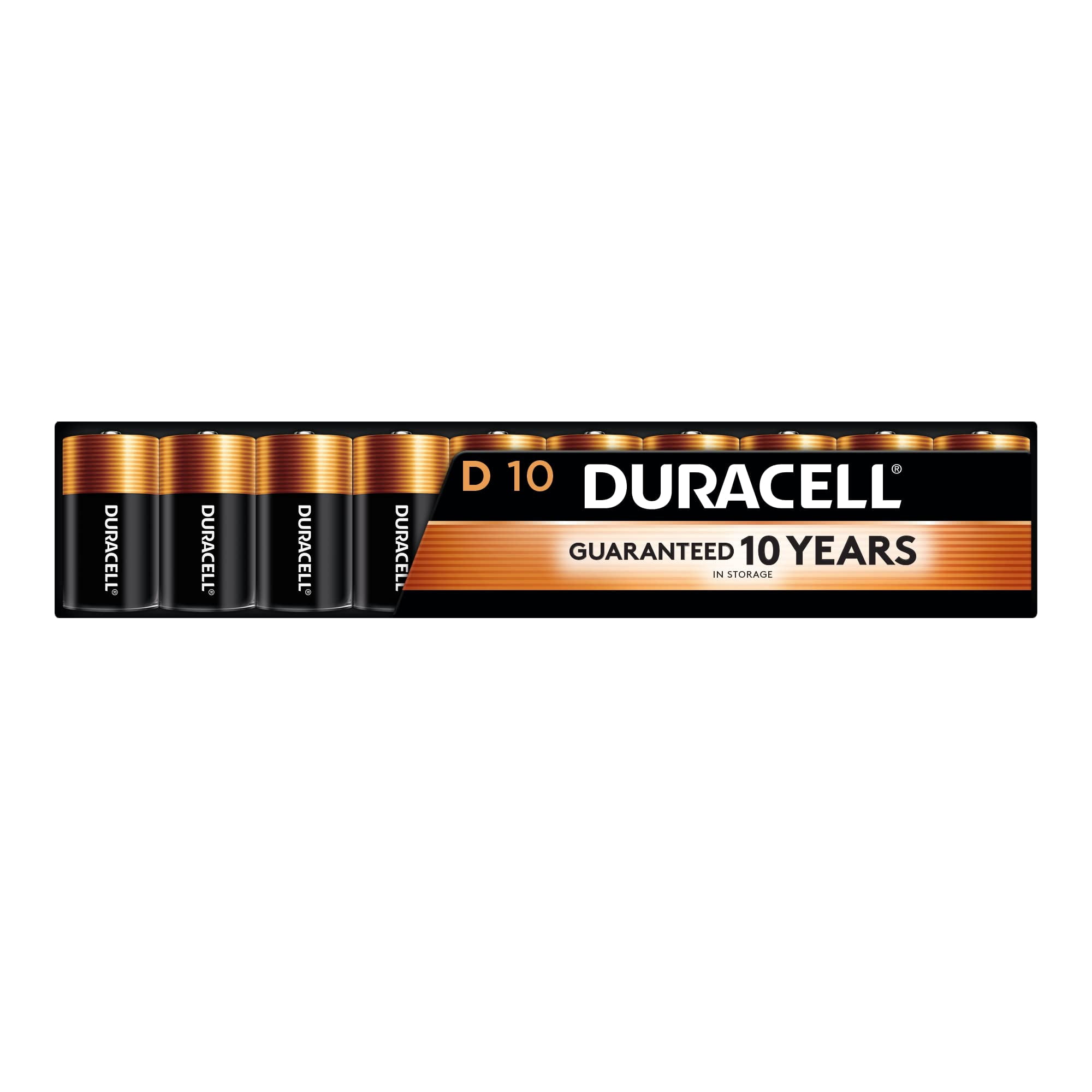Duracell - Batería Coppertop D Alcalina Paquete De 10 Unidades Para Uso Doméstico