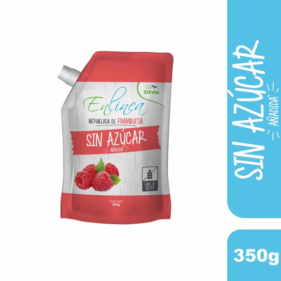 Mermelada sin azúcar Frambuesa Doypack, 350 gr