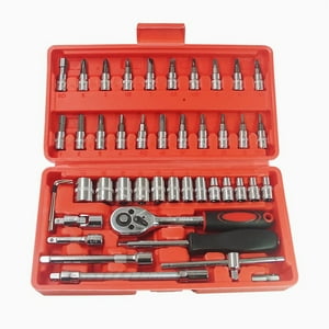 Genérico - Set Juego Llaves Dados 46 Piezas Alta Calidad Acero Lau
