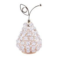 Magideal - Adorno De Fruta De Cristal, Figuritas De Pera Creativas Brillantes Coleccionables, Pera De Fruta De Cristal Para Cumpleaños, Sala De Estar, Oficina, D Cuentas Octagonales