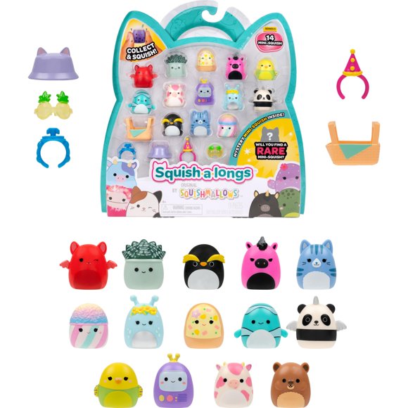 Mini-Squish de Squish-a-Longs, paquete de 14 unidades (Wave 5, estilo 1)