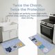 thumbnail image 5 of REGALWOVEN Alfombras y Tapetes de Cocina Juego de 2 Piezas, Alfombra de Cocina Lavable Antideslizante, Alfombra de Piso con Estampado Floral Azul Claro 24" × 16"+ 47" × 16", 5 of 6