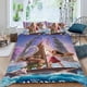 thumbnail image 2 of Moana 2 Conjunto de sábanas temático, trío de piezas, cómodo y amigable con la piel, diseño único, regalo de decoración para el hogar para familiares, amigos y fans,140cm *210cm, 2 of 6