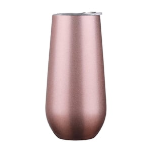 Bothyi - Vaso De Vino De Acero Inoxidable Con Tapa, Vaso Aislado Para Pesca En Barbacoa, Oro Rosa