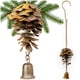 thumbnail image 1 of Happy Gardens Pine Cone Ornament with Bells | Bronce Metal Fall Wind Chimes, Pine Cones Decorations | Ornamentos colgantes decorativos y decoración de jardín, 1 of 3