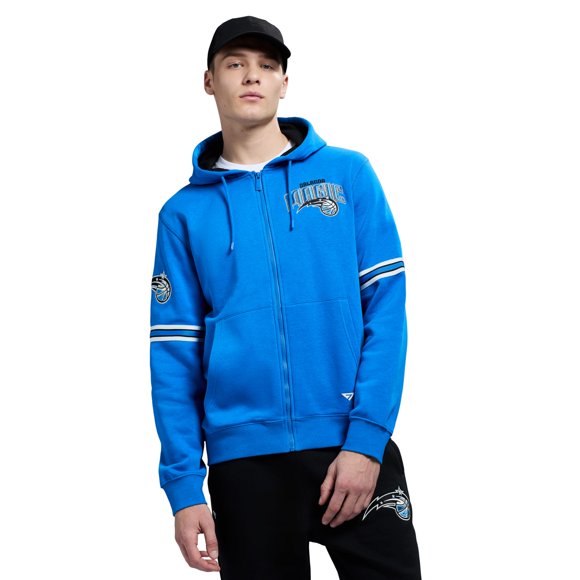 Sudadera con capucha GAME 7 NBA de felpa azul con cremallera completa